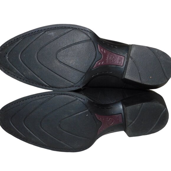 Ariat Men's Black Deertan Heritage R Toe Western Boots 10002218 Size 10.5B - Picture 9 of 11